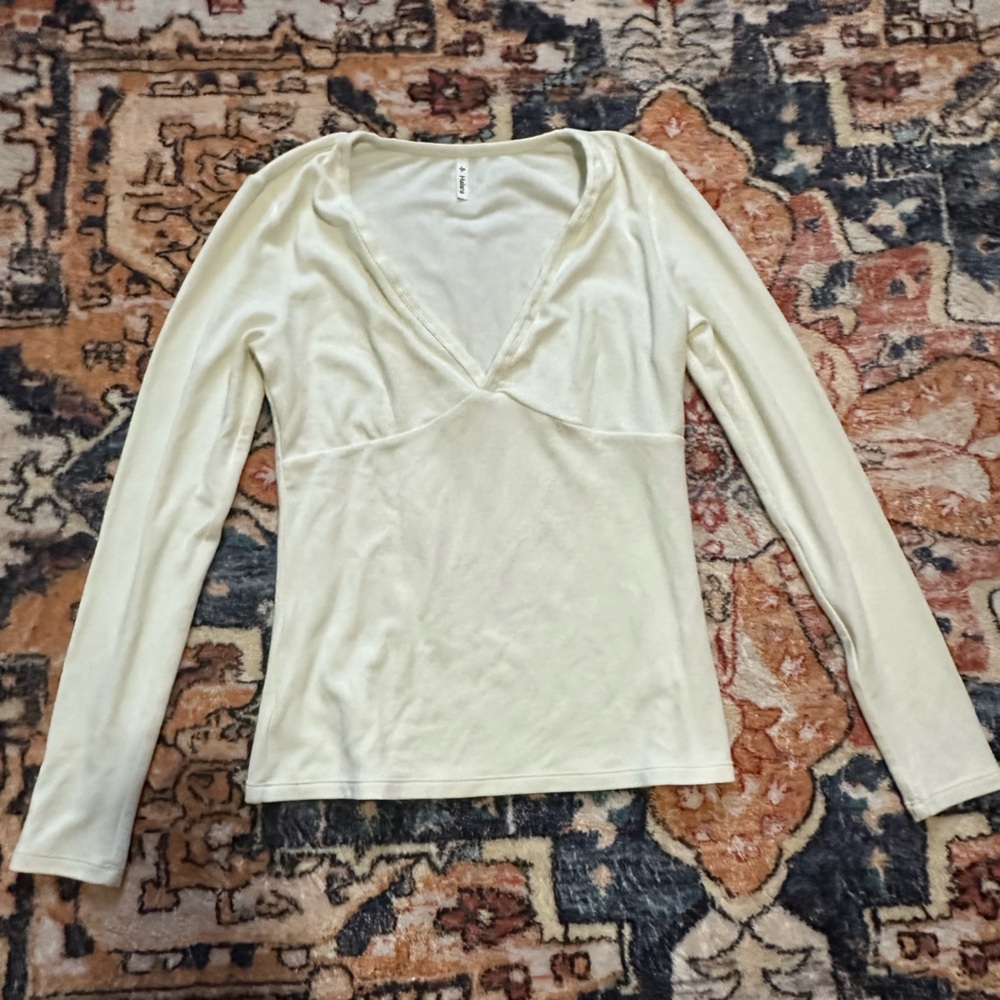 Halara Cream Long Sleeve Top